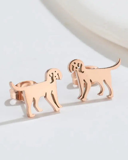 Pet Dog Ear Piercing For Women Cute Love Dachshunds Stainless Steel Corgi Dog Animal Stud Earring Free Shipping Brincos
