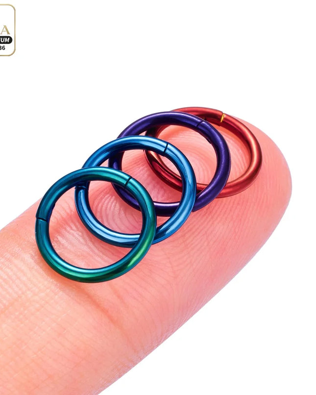 Nose Rings G23 Titanium Lip Ring For Women And Men Piercing Jewelry Hoop Earrings Mixed Color Body Clips Hinged
