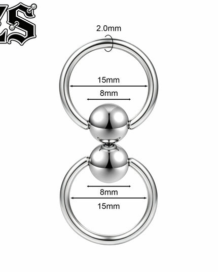ZS 14/12G 1 PC/1 Pair Stainless Steel Nipple Rings Pendant Nipple Piercings Horseshoe Dangle Taper Private Piercing Body Jewelry