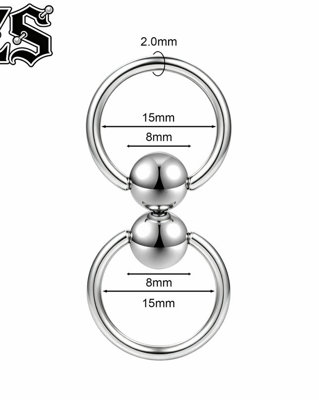 ZS 14/12G 1 PC/1 Pair Stainless Steel Nipple Rings Pendant Nipple Piercings Horseshoe Dangle Taper Private Piercing Body Jewelry