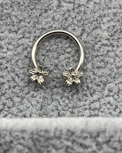 Horseshoe Ring Nose Ring Hinged Segment Septum Piercing Clicker Hoop Ear Cartilage Earrings Helix Silver Color Body Jewelry