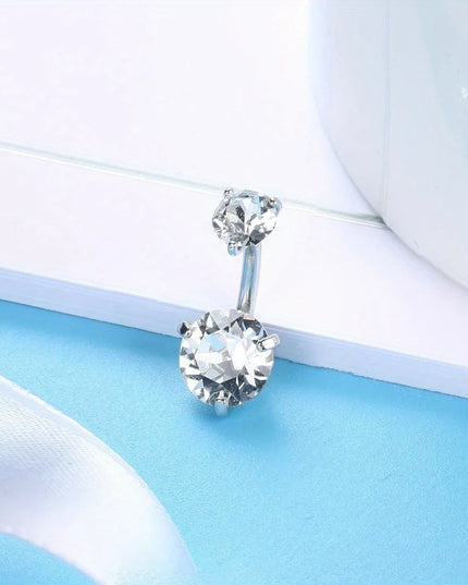 1 Pcs Belly Button Rings Designed for Both Women And Men Featuring 14G Rhinestone Crystals Stud for Navel Piercings Weighing