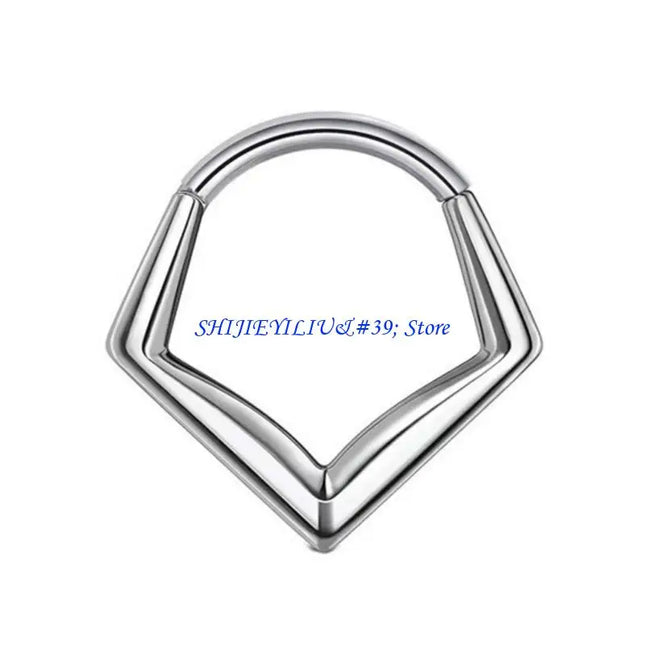 E21F Comfortable Wear Seamless Nose Rings with Heart Polished Surfaces Nose Jewelry Suitable for Easy Wear