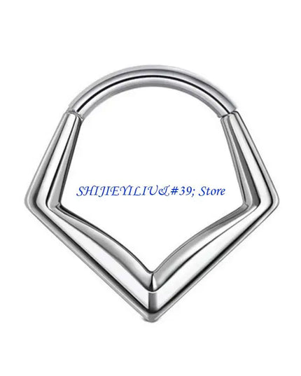 E21F Comfortable Wear Seamless Nose Rings with Heart Polished Surfaces Nose Jewelry Suitable for Easy Wear