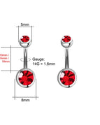 12mm - 2pcs / Red