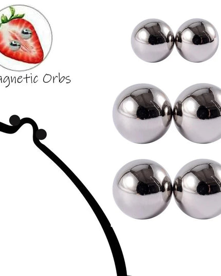 1Pair Ultra Powerful Magnet Nipple Piercing Women Balls Clamps Strong Magnetic Clitoris Bondage Sexy Body Piercing for Couple
