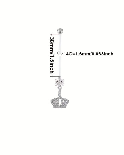 Pregnancy Belly Button Rings Long Bar 38mm Sport Maternity Flexible Bioplast Clear Navel Belly Rings Piercing Retainer Jewelry