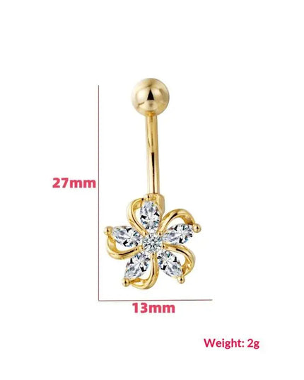 Steel Belly Button Ring Cute Devil Heart Cubic Zirconia Inlaid Hypoallergenic Navel Ring for Teen Girls Daily Use
