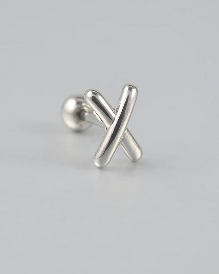 Surgical Steel Ear Barbell Helix Piercing Cartilage Ear Lobe Tragus Stud Earring Heart Rabbit Moon Rose Cross Earring Jewelry