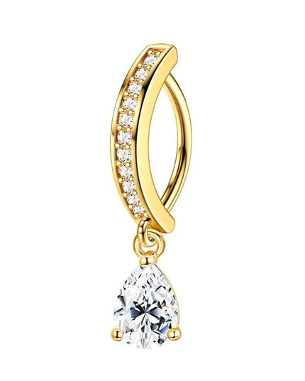Stainless Steel Zircon Belly Button Rings Women Sexy Butterfly Gem Navel Piercing Stylish Gold Silver Shiny Body Jewelry Gifts