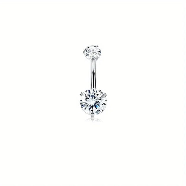 Bobisty Navel Ring 14G Heart Snake Butterfly CZ Dangling Belly Ring for Women Stunning Belly Button Piercing Jewelry