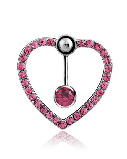 Dainsty Dangled Belly Button Rings Surgical Steel 14G Bar Navel Piercing Ring Crystal CZ Bee Flower Heart Belly Ring Ear Jewelry
