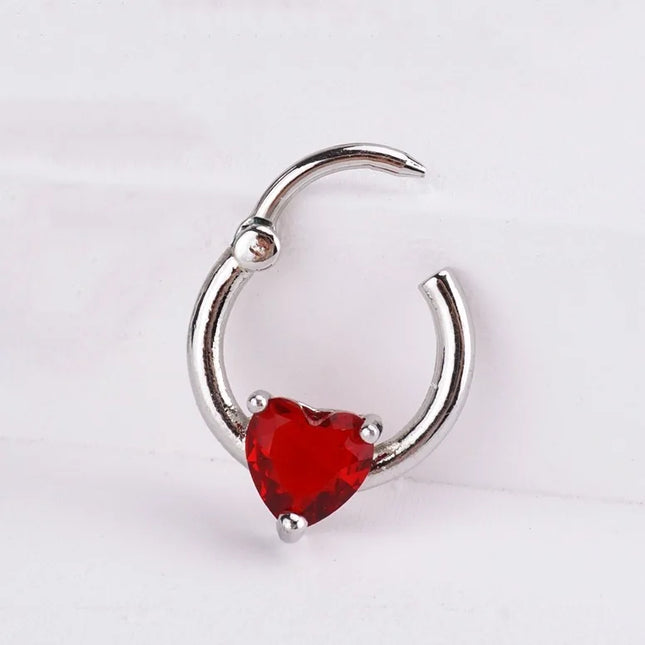 Heart Pearl Nose Rings Pointed Cone Love Lip Pierced Horseshoe Ring Skull Butterfly Nose Septum Piercing Earrings Tragus Jewelry