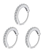 3pcs Silver / 8mm / Nose Rings & Studs|Surface and Dermal