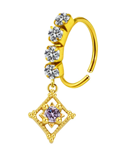 Nose Piercing Nose Ring Stainless Steel Colorful Nose Ring Dangle Nose Rings Piercing Jewelry For Women