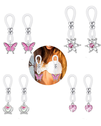 Sexy Women Piercing Rings Bra Nipple Hoops Butterfly Nipple Ring Nipple Piercing Body Jewelry Body Piercing Nipple Bar Rings