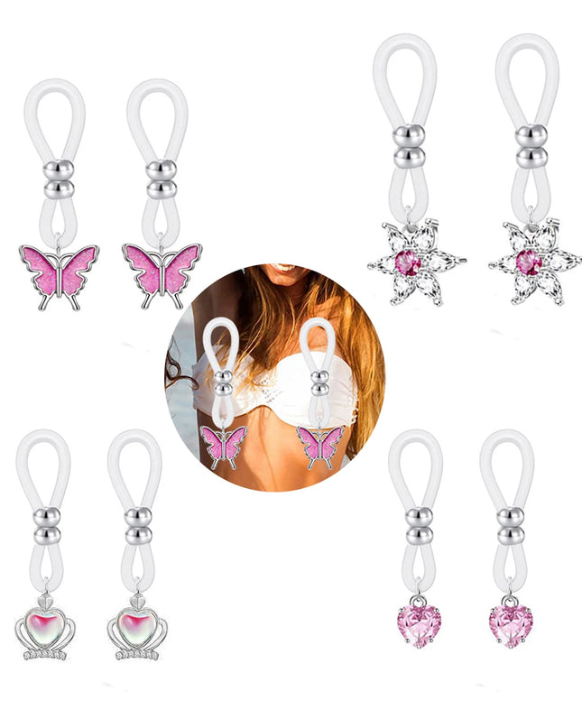 Sexy Women Piercing Rings Bra Nipple Hoops Butterfly Nipple Ring Nipple Piercing Body Jewelry Body Piercing Nipple Bar Rings