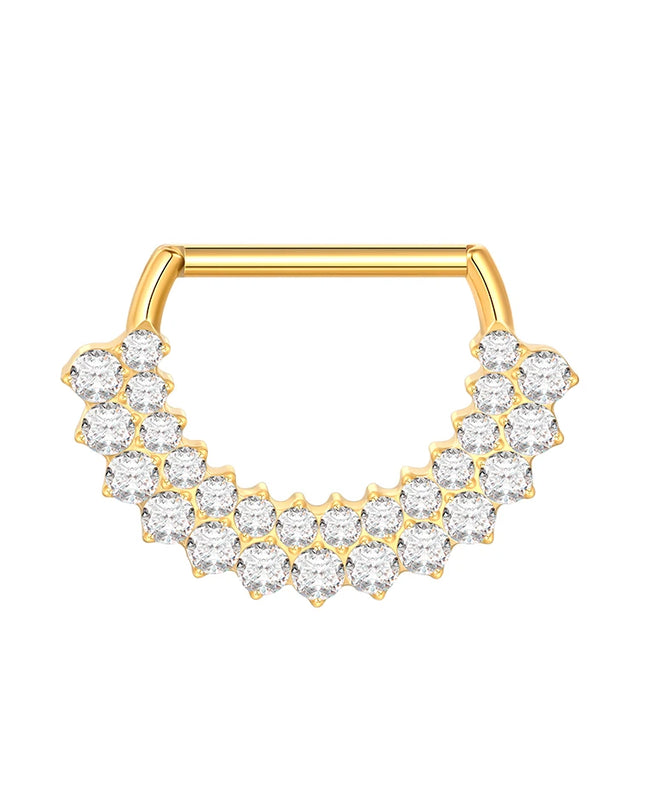 1Pc G23 Titanium CZ Zircon D Shape Nipple Piercing Ring 14G 14mm Nipple Barbell Jewelry Women Girl Nipple Shield Jewelry