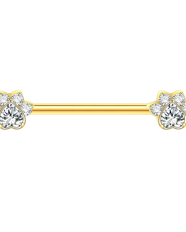 1Pc Titanium Nipple Barbell Piercing Zircon Nipple Ring with Pendant Bar Piercing Internally Threaded Women Body Accessaries
