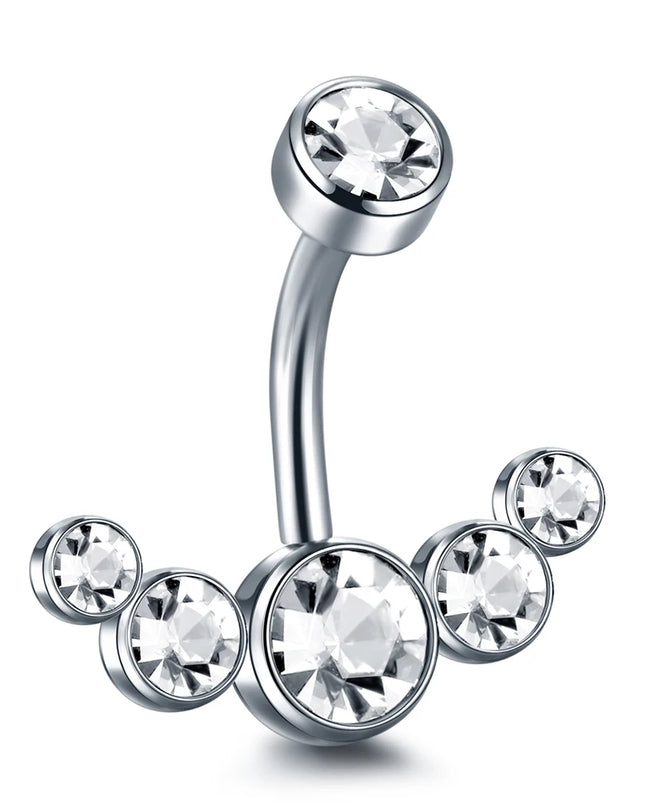 1Pc Surgical Steel Belly Button Ring Navel Nombril Piercing CZ Belly Ring Sexy Women Belly Piercing Body Jewelry Ombligo 14G
