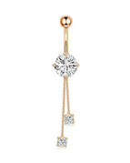 Navel & Bell Button Rings / body / 1pc|rose gold-chain