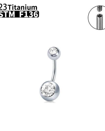 G23 Titanium Sexy Belly Button Rings Piercing ASTM F136 Zircons Wholesale Belly Button Body Jewellery For Women