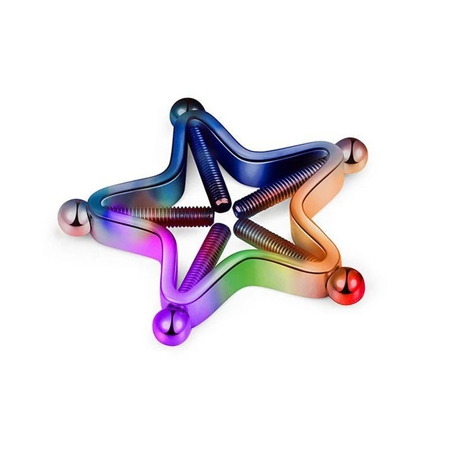 ● 1Pc Stainless Steel Adjustable Nipple Rings For Women, Star Shaped Clip On Nipple Ring Fake Nipple Piercing Jewelry