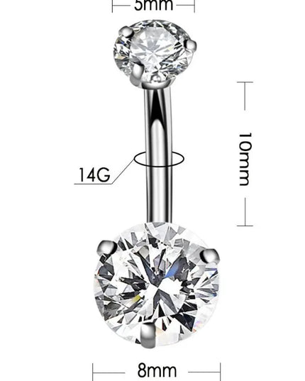 2023 Zircon Belly Button Rings for Women Girls Sexy Piercing Navel Ring Bar Drop Dangle Belly Navel Rings Ashion Body Jewelry