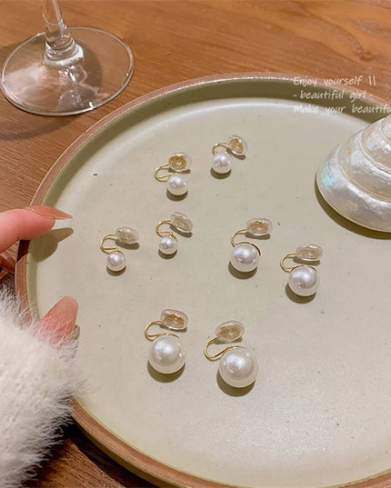 Pearl Ear Clip Fashion Without Ear Hole Earings Simple Ear Cuff Fake Piercing Fashion Jewelry Sweet Earings For Women