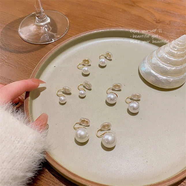 Pearl Ear Clip Fashion Without Ear Hole Earings Simple Ear Cuff Fake Piercing Fashion Jewelry Sweet Earings For Women