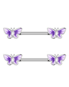 2742-SR / Nipple Rings / body|Moon