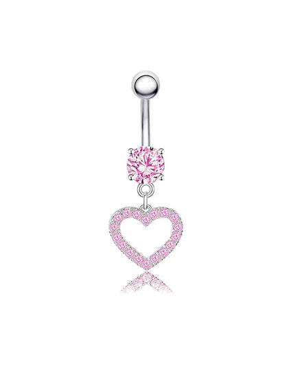 Belly Button Dangle Belly Rings Surgical Stainless Steel Cute Bow Butterfly Heart Flower Belly Button Piercing Jewelry For Women