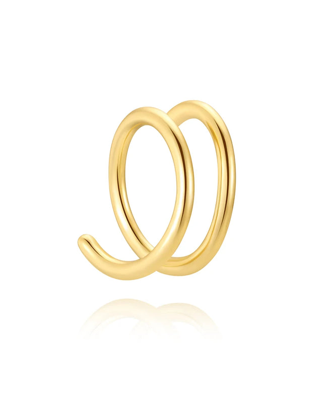 Aide Sterling Silver 925 Pierceing Zircon Nose Ring Simple Round Size Printing Twist Rope Nose Ring Women Jewelry Nose Rings 1pc