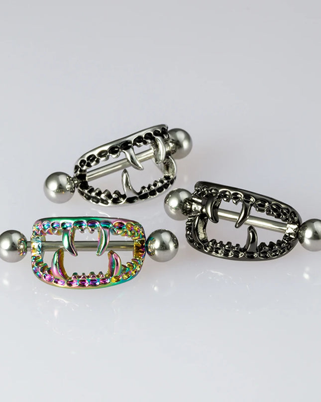 2PCS Surgical Steel Nipple Rings Piercing Jewelry Heart Women Sexy Hiphop Nail Clips Nipple Clamps Pierced Body Jewelry Gift