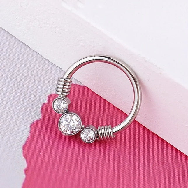 Heart Pearl Nose Rings Pointed Cone Love Lip Pierced Horseshoe Ring Skull Butterfly Nose Septum Piercing Earrings Tragus Jewelry