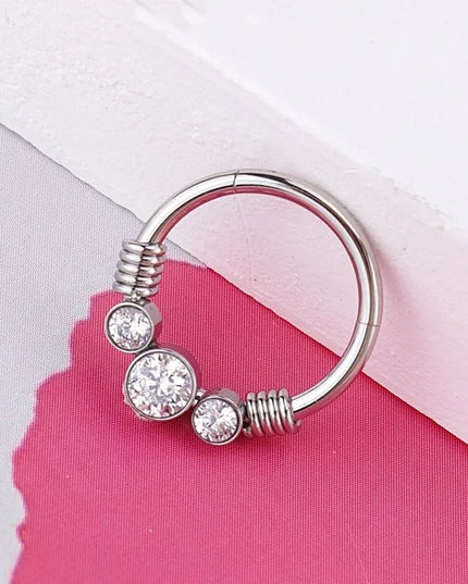 Heart Pearl Nose Rings Pointed Cone Love Lip Pierced Horseshoe Ring Skull Butterfly Nose Septum Piercing Earrings Tragus Jewelry