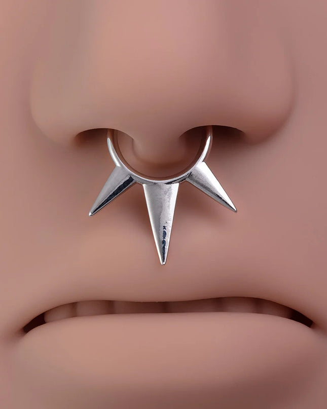 1PC Punk Lips Rings Stainless Steel Strange shape Nose Ring Fake Nose Ring Septum Piercing Clip on Mouth Ring Fake Body Piercing