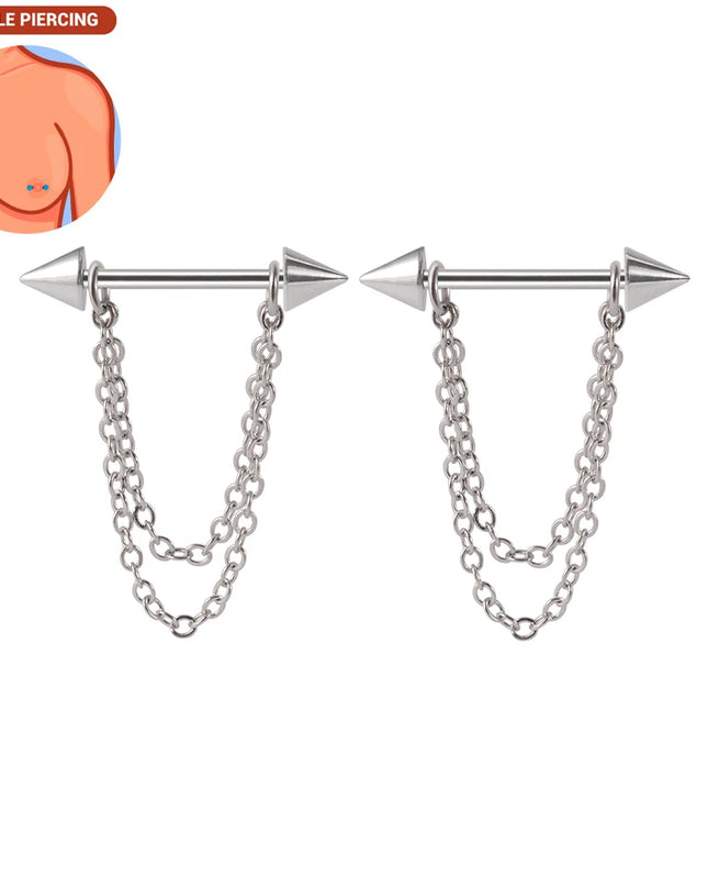 1pair Nipple Piercing Stainless Steel Nipple Rings CZ Butterfly Heart Nipple Barbell For Women Girls 16G Body Piercing Jewelry