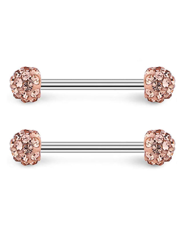2Pcs 14G Surgical Steel Tongue Ring Nipple Shield Barbell Ring Bar Nipplerings Body Piercing Jewelry for Women Men 14/16/18mm