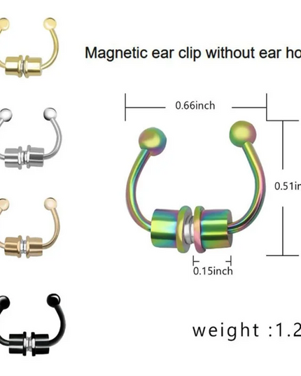 Magnetic Horseshoe Nose Rings, 316L Stainless Steel, Faux Septum Rings, Fake Piercing, Clip on, Hoop Rings, Gift for Women, Girl
