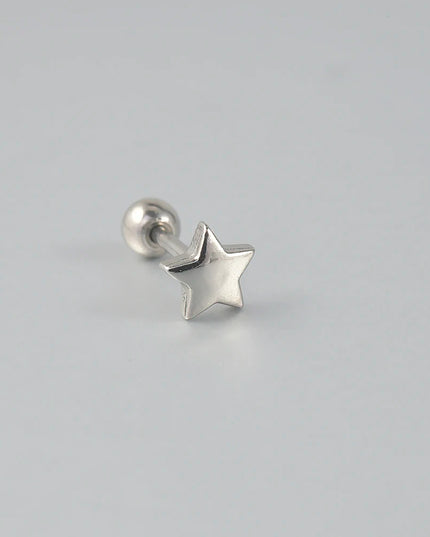 Surgical Steel Ear Barbell Helix Piercing Cartilage Ear Lobe Tragus Stud Earring Heart Rabbit Moon Rose Cross Earring Jewelry