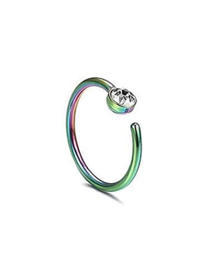 Women Fake Piering Zircon Nose Ring Fashion Non Piercing Nose Clip Stainless Steel Fake Perforation Nasal Septum Body Jewelry