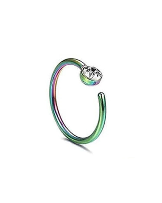 Women Fake Piering Zircon Nose Ring Fashion Non Piercing Nose Clip Stainless Steel Fake Perforation Nasal Septum Body Jewelry