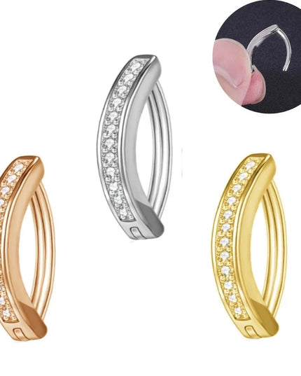 1Pc Navel Piercing Perforated Minimalist Pierced Belly Button Ring Anti-allergy Copper Belly Button Ring Body Piercing Umbilical