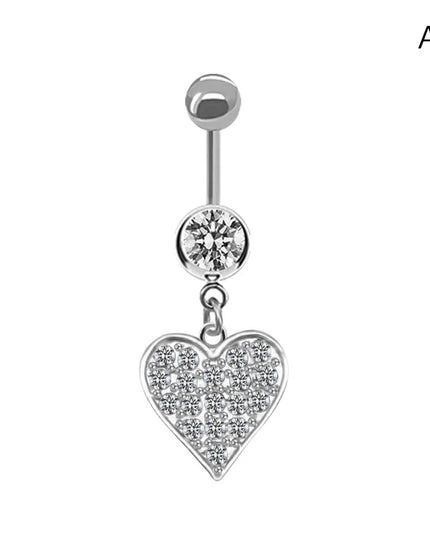 Belly Button Ring For Women Trendy Pink Butterfly Cute Cat Design Sexy Fashion Navel Rings Stainless Steel Piercing Jewelry