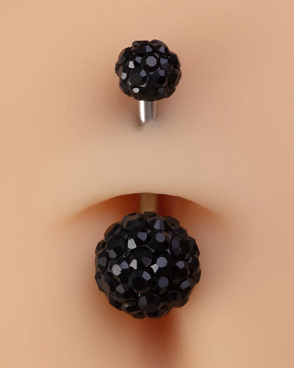 1pc Ferido Belly Button Rings Bling CZ Ball Belly Ring Navel Piercing Crystal Piercings 14G Fashion Body Jewelry for Women Girl