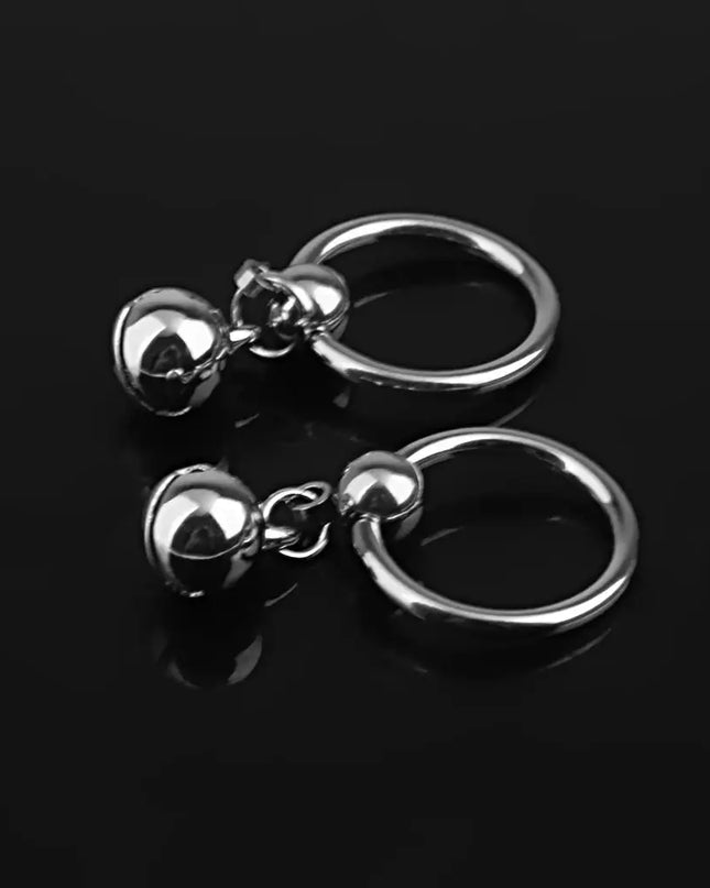 1 Pair Novelty Navel Belly Button with Bell Charm Pendant
