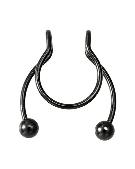 Women Fake Piercing Nose Ring Hoop Septum Non Piercing Nose Clip Rock HipHoop Stainless Steel Magnet Fashion Punk Body Jewelry
