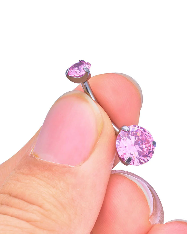 Belly Button Piercing ASTM G23 Titanium Zircons Navel Piercing Ring Body Jewelry Super Pretty Belly Button Ring For Women