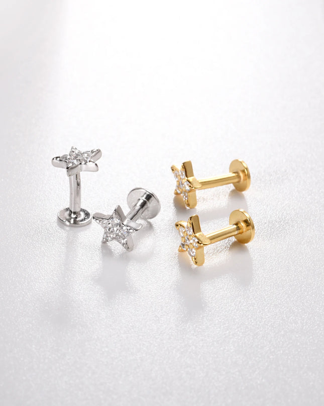 ANDYWEN 925 Sterling Silver 6mm Proud Milky Way  Queen Flash Baby Angel Piercing Screw Pendientes Stud Earring Women Clips Jewel